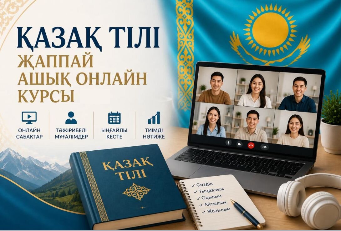 В Казахстане стартовал открытый онлайн-курс ««Қазақ тілі»: в первом потоке участвуют 230 человек