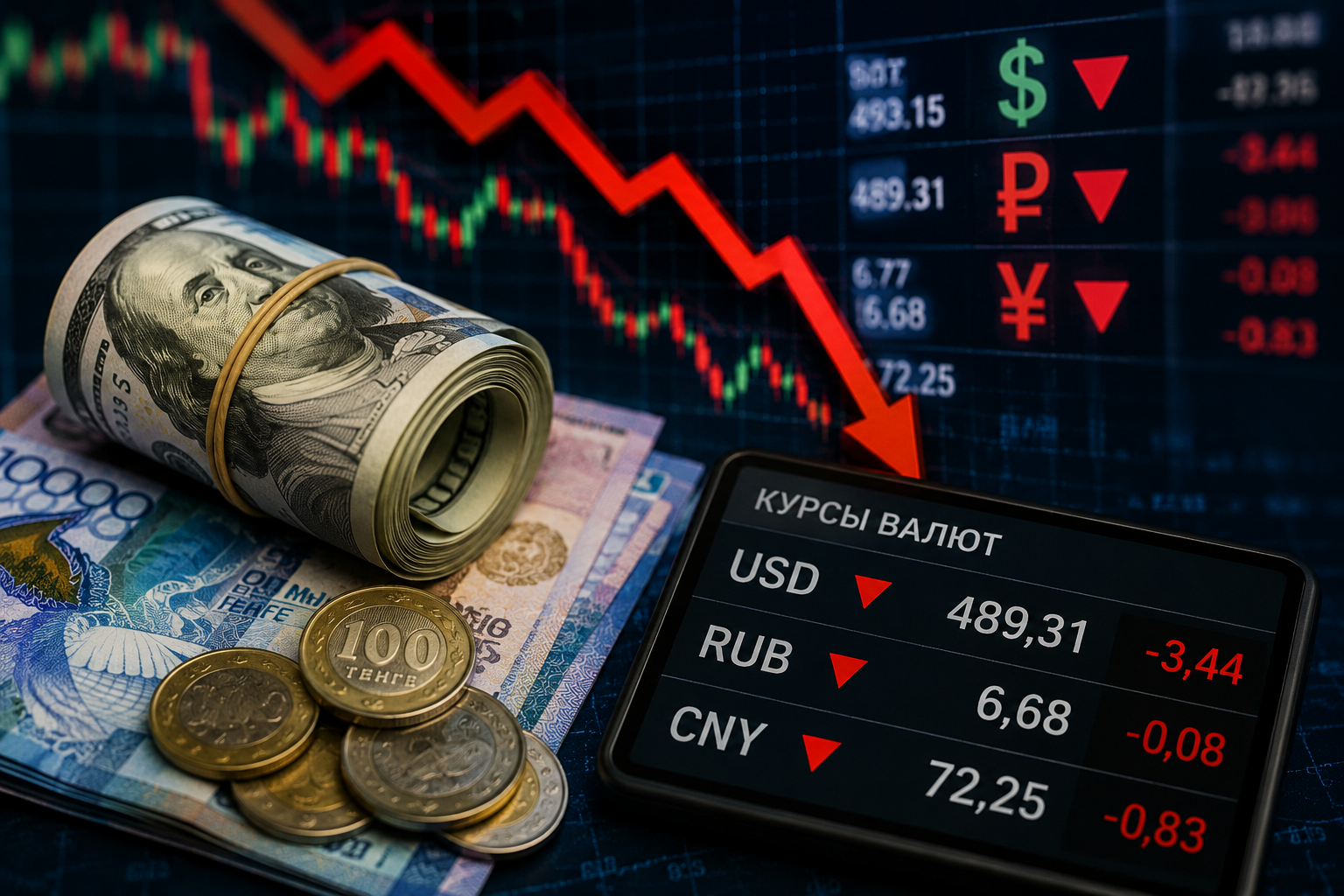После роста — падение: что происходит с долларом в Казахстане