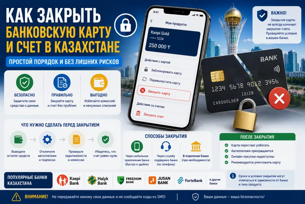 Как закрыть банковскую карту и счет