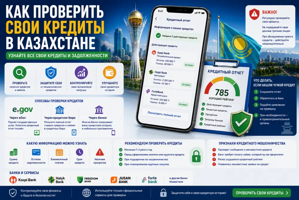 Как проверить свои кредиты по ИИН