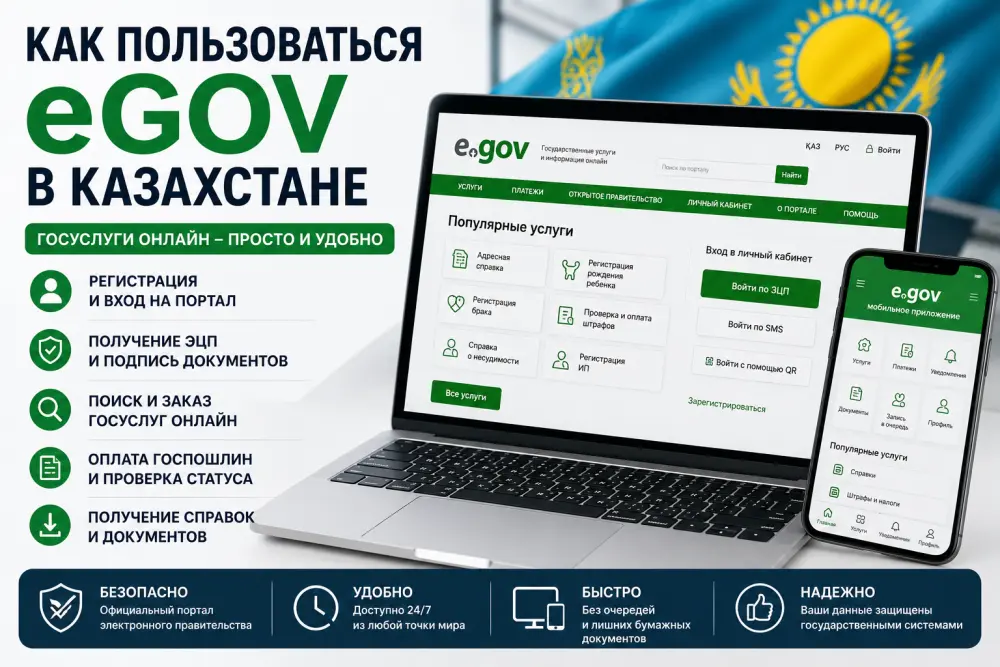 Как пользоваться eGov в Казахстане
