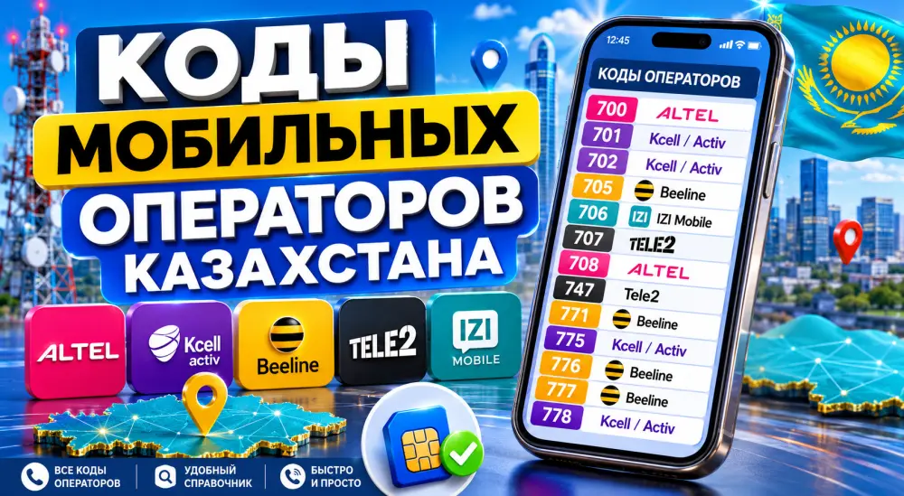 Коды мобильных операторов