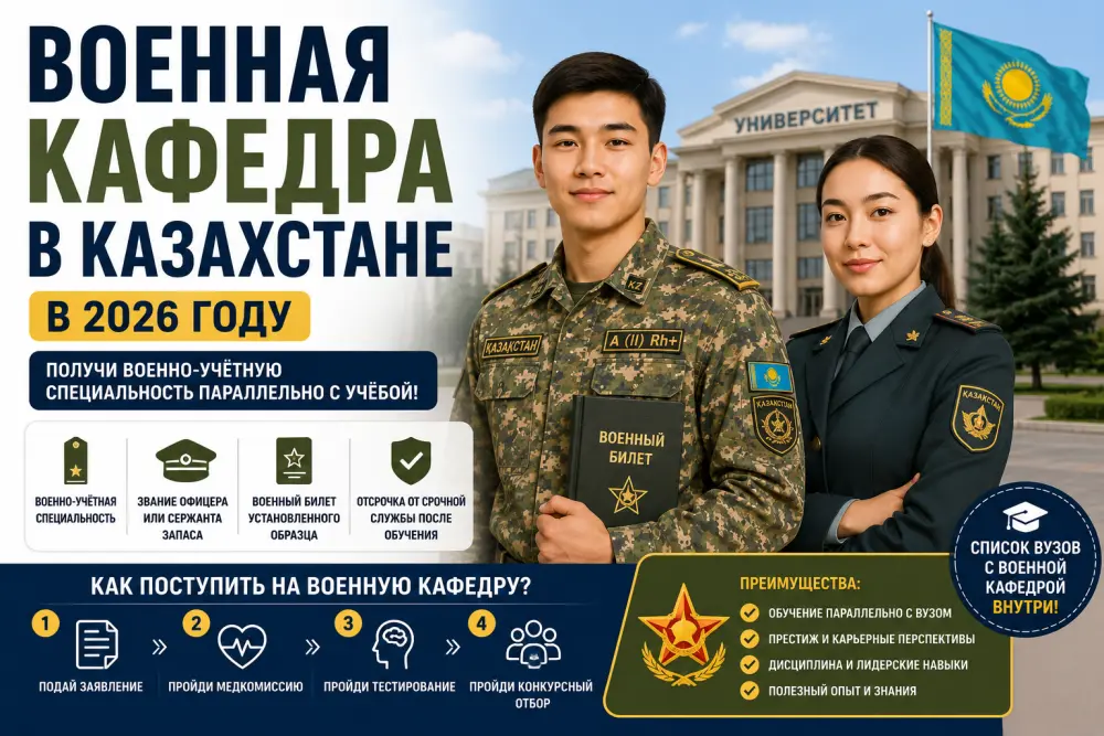 Военная кафедра в Казахстане в 2026 году: поступление и список вузов
